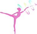 Beautiful vector rhythmic gymnast